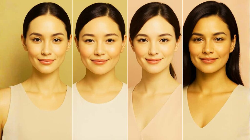 Diverse women showing different face shapes – SaniaGlam Face Shape Quiz.