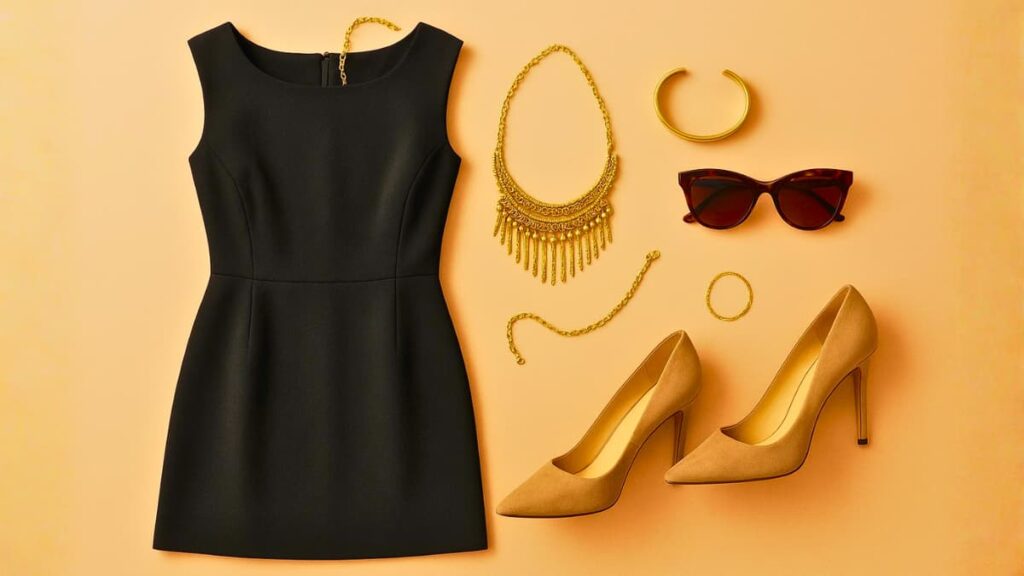 Fashion flat lay showing various outfit styles – SaniaGlam Style Personality Quiz